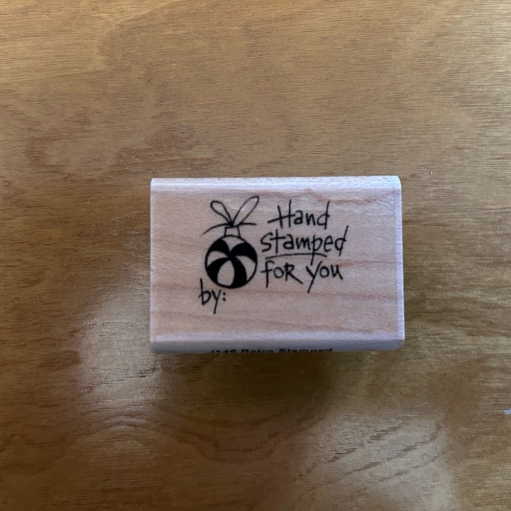 Wood mounted stamp